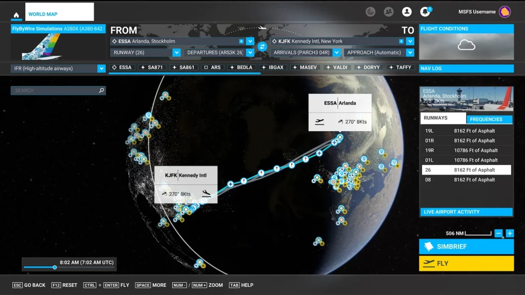 Creer-plan-vol-SimBrief-Microsoft-Flight-Simulator